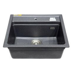 Chậu Rửa Chén Đá 1 Hộc BOSSCO ITALIA BC-MT6050XĐ Xám Đen