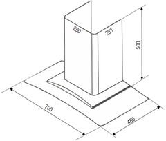 Máy Hút Mùi Bauer BCN70PMC - Kính cong 1200m3/h siêu êm