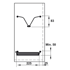 Rổ bát đĩa cố định Hafele Presto 544.40.033 - Inox 304 - 800mm