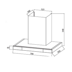 Máy hút mùi Latino LT T0870SS công suất 1200 m³/h