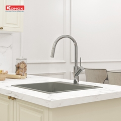 Vòi rửa bát dây rút Konox Ponte Chrome