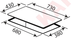 BẾP TỪ ĐÔI KAFF KF - FL68II New Plus