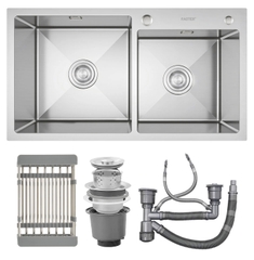 Chậu rửa bát 2 hố lệch FS 8245HSS