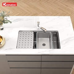 Chậu rửa bát Konox Dekor 8044SU - Linen mới chống xước