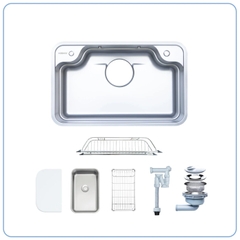 Chậu rửa bát 1 hố Nobinox LIRA NJ588D