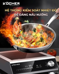 Bếp từ công nghiệp Kocher CI-3500F – Inverter 50% điện – Mâm kép 3500W