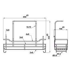 Rổ đựng dụng cụ vệ sinh Hafele 595.04.096 | Inox 304 Nan Ovan