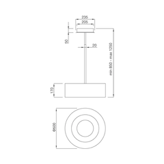 Máy hút mùi đảo Malloca MOON I230F - Nhập khẩu Ý