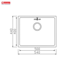 Chậu rửa bát chống xước Konox Workstation Sink Undermount KN5444SU Dekor