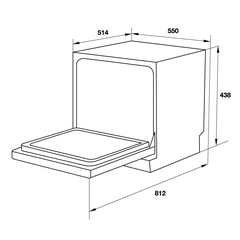 Máy rửa chén để bàn Hafele HDW-T50B (539.20.600) - 6 Bộ