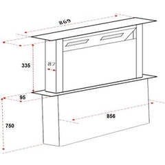 Máy Hút Mùi Âm Bàn KAFF KF-AT900 - Down Draft