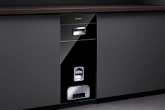 Thùng gạo GrandX XR.G301B mặt kính cường lực đen dung tích 25kg