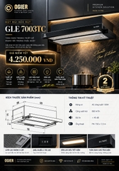 Máy hút mùi âm tủ Ogier GLE 7003TC - Inverter