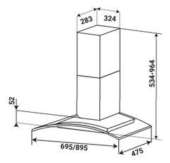 Máy Hút Mùi KAFF KF-GPT7069 - Vẫy tay thông minh 1000m3/h