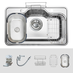 Chậu rửa bát Kluger KT8050FS – S80 Plus - Inox 304 Linen cao cấp