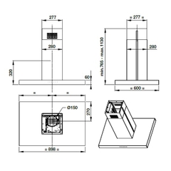 Máy hút mùi đảo Hafele HH-IS90A 539.81.715