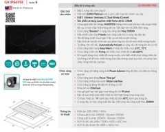 Bếp từ đôi GrandX GX IP689SE Seri6 Malaysia - Smart Inverter 40%