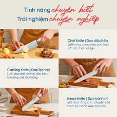 Bộ dao Konox Gouter 7 món – Thép Đức 1.4116 Cao Cấp
