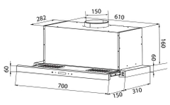 Máy hút mùi âm tủ kéo rút vẫy tay CZ-EH85GL