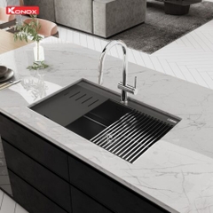 Chậu Rửa Bát Đá Granite Terra 790S Black - Nhập Khẩu Italia