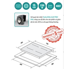 Bếp từ Grandx GX IP879JP nhập khẩu Malaysia - Kính NEG Nhật Bản