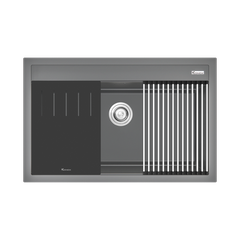 Chậu Rửa Bát Đá Konox Granite Terra 790S Grey - Nhập Italia