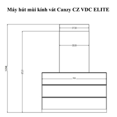 Máy hút mùi kính vát cảm biến vẫy tay - Canzy CZ VDC ELITE