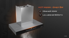 Máy Hút Mùi Junger JG H-90 - Công Suất 1600m3/h Mạnh Nhất