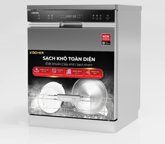 Máy rửa bát KOCHER X15S Silver - 17 bộ - Lưu trữ Fresh Air 168H