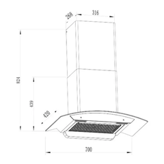 Máy hút mùi Faster FS-CH750B