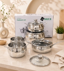 Bộ nồi Arber AN-06BB inox 5 món dáng bầu