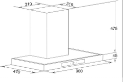 Máy hút mùi Chefs EH-R107E9D – Động cơ BLDC 900mm