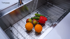 Chậu rửa bát Artinox Newgo NA830 - Size Đại 850mm, Nút nhấn On-Off