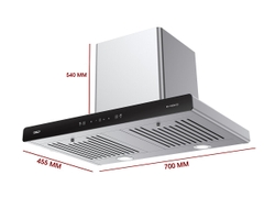 Máy hút mùi Chefs EH-R106E7D – Chữ T Inox 430, BLDC Smart