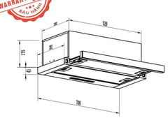 Máy hút mùi âm tủ Ogier GLE 7003TC - Inverter