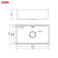 Chậu rửa bát Konox KN8146SU Dekor - Chống Xước