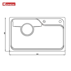 Chậu rửa bát Konox Dekor 8250TS