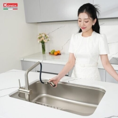 Vòi rửa bát Konox Volta Nickel - Dáng chữ T
