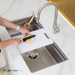 Chậu rửa bát Kluger KG8644FS Plus – Inox POSCO 304, LINEN chống xước