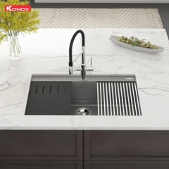 Chậu Rửa Bát Đá Granite Konox Terra 860S Grey nhập Italy