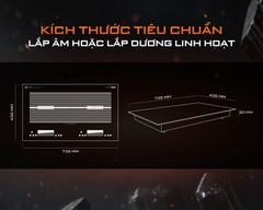 Bếp từ đôi Junger CEJ-222-INVERTER - Kính Smoky Quartz thạch anh