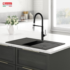 Vòi rửa bát Konox Tema Black - Thân mềm