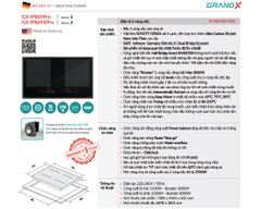 Bếp từ Grandx GX IP869Pro Series 8 nhập Malaysia - kính Schott Ceran