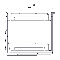 Rổ gia vị đa năng Hafele OMERO 547.10.062 | Inox 304 Nan Ovan (250mm)