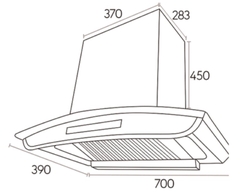 Máy hút mùi Canzy CZ ML9-70DC kính cong - Malaysia