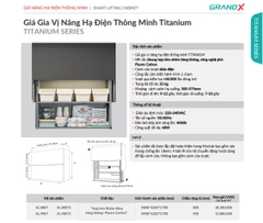 Giá gia vị nâng hạ điện GrandX XL.80ET - XL.90ET Titanium - Thông minh 1 chạm
