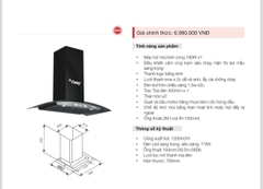 Hút mùi kính cong Canzy - Giá cực tối ưu - Bền, giá rẻ, chất lượng cao