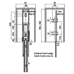 Phụ kiện tủ cao Hafele KARA PULL (595.80.803) - Tủ kho kéo 6 tầng