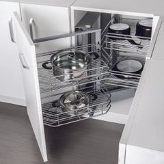 Rổ góc liên hoàn Hafele Mezzo (548.21.002) - Inox 304 - Góc trái/phải