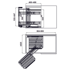 Rổ góc nan Ovan Hafele OLLA (548.21.022) - Inox 304 - Liên hoàn